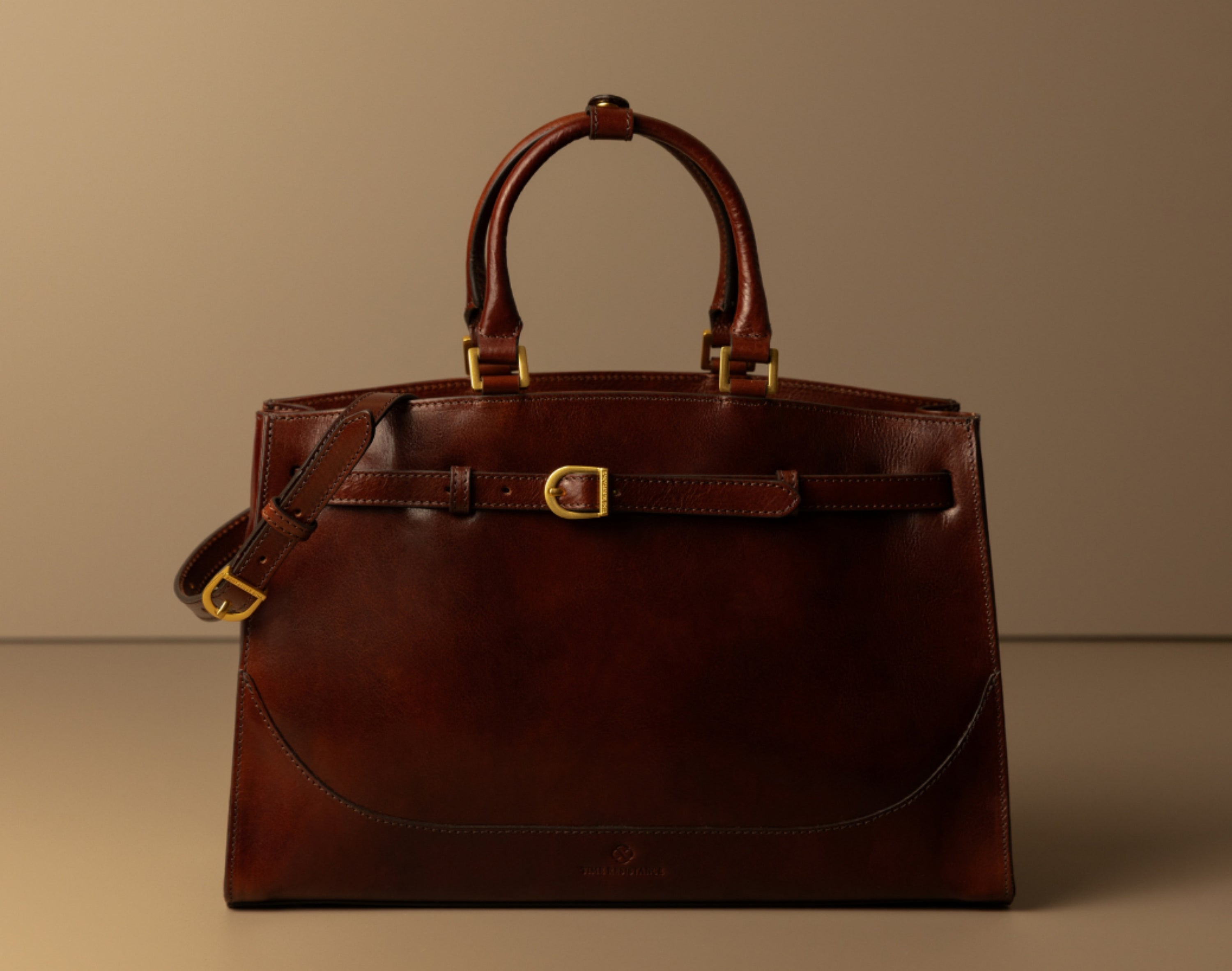 Full-grain leather handbag