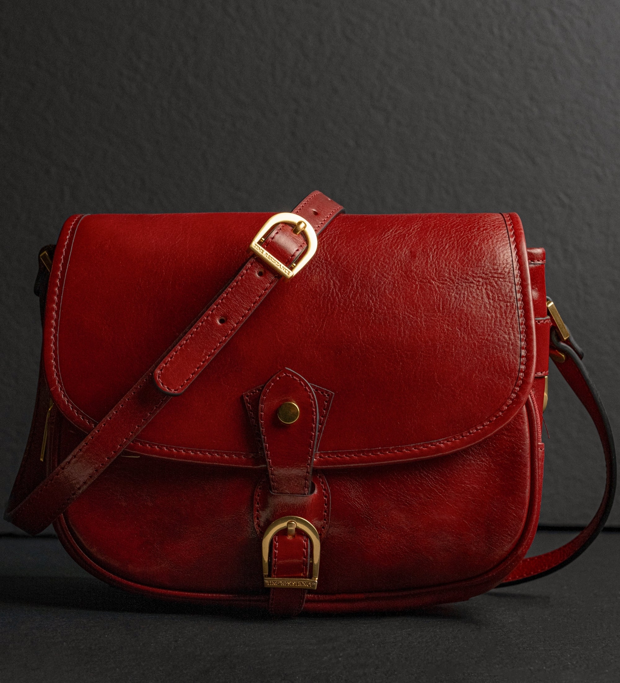 Womens Leather Saddle Bag - Women In Love